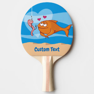 Vis en aas in liefde Ping-Pong Paddle Tafeltennisbatje