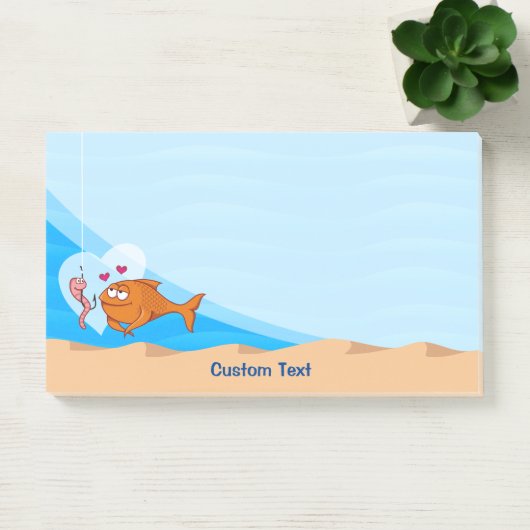 Vis en aas in liefde post-it® notes (Kantoor)