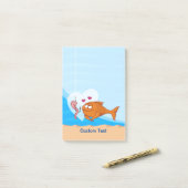 Vis en aas in liefde post-it® notes (Op bureau)