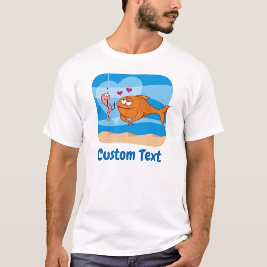 Vis en aas in liefde T-shirt (Voorkant)