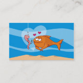 Vis en aas in liefde visitekaartje (Achterkant)