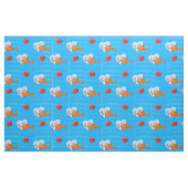 Vis en aas in liefdespatroon stof (Fat Quarter)