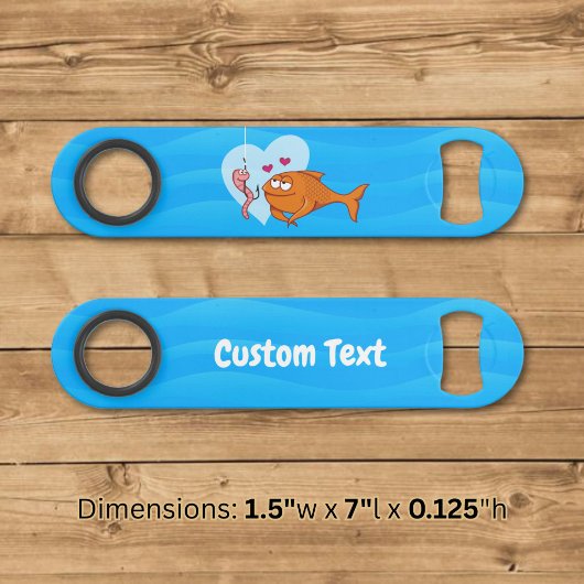Vis en aas in Love Bar Key Speed Flessenopener