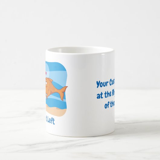 Vis en aas in Love Coffee Mok (Center)