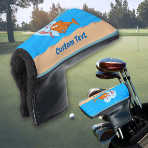 Vis en aas in Love Golf Head Hoesje Golfheadcover