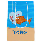 Vis en aas in Love Medium Gift Bag Cadeauzakje (Achterkant)