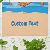 Vis en aas in Love Towel Theedoek (Gevouwen)