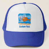 Vis en aas in Love Trucker Hat Pet (Voorkant)