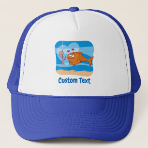Vis en aas in Love Trucker Hat Pet