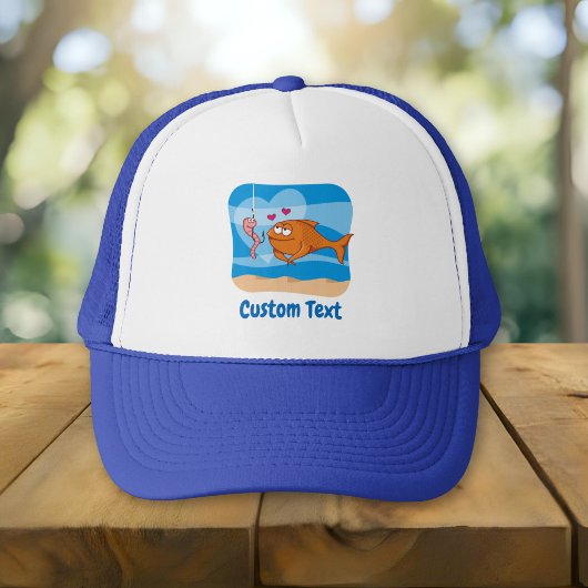 Vis en aas in Love Trucker Hat Pet
