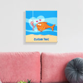 Vis en aas verliefd canvasprint canvas afdruk (Insitu (Woonkamer))