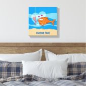 Vis en aas verliefd canvasprint canvas afdruk (Insitu (Slaapkamer))