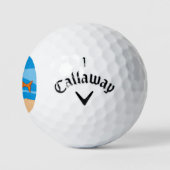 Vis en aas verliefd golfballen (Logo)