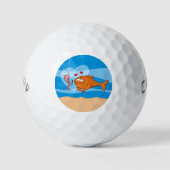 Vis en aas verliefd golfballen (Voorkant)