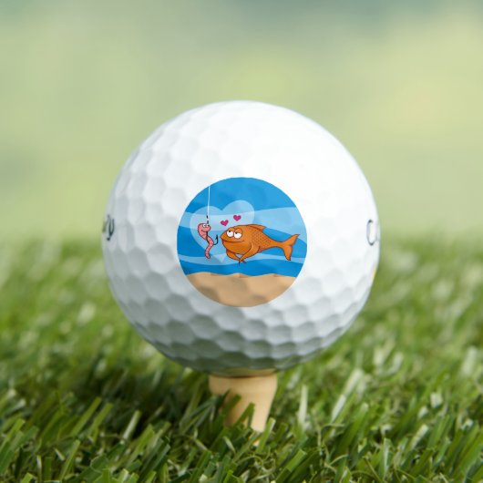 Vis en aas verliefd golfballen (Insitu Shirt)