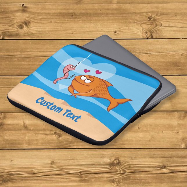 Vis en Aas Verliefd Laptop Hoes (Creator heeft geüpload)