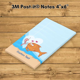 Vis en aas verliefd post-it® notes