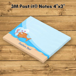 Vis en aas verliefd post-it® notes