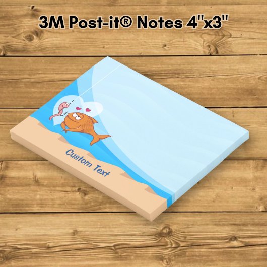 Vis en aas verliefd post-it® notes