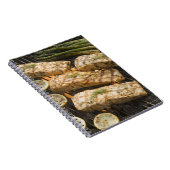 Vis en asperges op grill notitieboek (Rechterzijde)