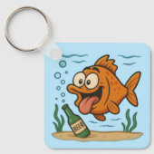 Vis en bier sleutelhanger (Voorkant)