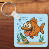 Vis en bier sleutelhanger (Voorkant)