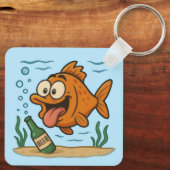 Vis en bier sleutelhanger (Achterkant)