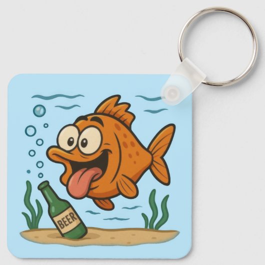 Vis en bier sleutelhanger (Achterkant)