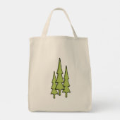 Vis en bomen boodschappentas tote bag (Achterkant)