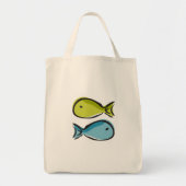 Vis en bomen boodschappentas tote bag (Voorkant)