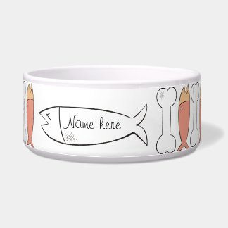 Vis en bont Bowl - GROOT Voerbakje