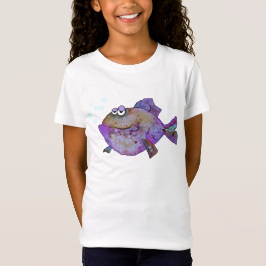 Vis en bubbels t-shirt (Voorkant)