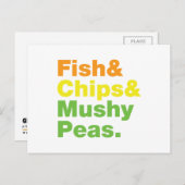 Vis en champignons. briefkaart (Voorkant / Achterkant)