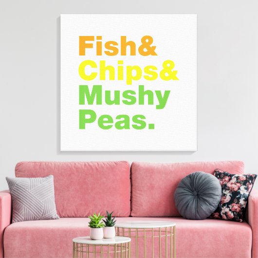 Vis en champignons. canvas afdruk (Insitu (Woonkamer))