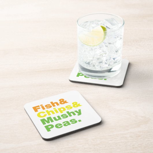 Vis en champignons. drankjes onderzetter (Rechterzijde)