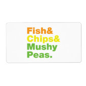 Vis en champignons. etiket (Voorkant)