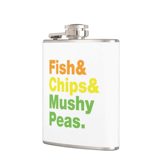 Vis en champignons. heupfles (Links)