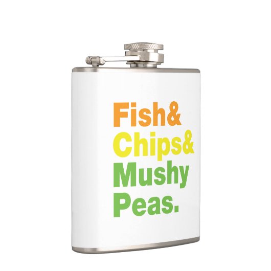 Vis en champignons. heupfles (Rechts)