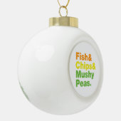 Vis en champignons. keramische bal ornament (Links)