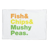 Vis en champignons. kussensloop (Achterkant)