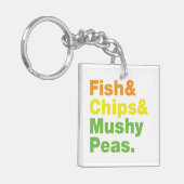 Vis en champignons. sleutelhanger (Voorkant Links)