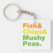 Vis en champignons. sleutelhanger (Voorkant)