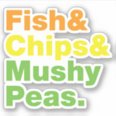 Vis en champignons. sticker (Voorkant)