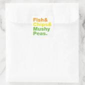 Vis en champignons. vierkante sticker (Tas)