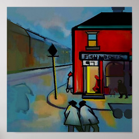 VIS EN CHIP SHOP POSTER (Voorkant)