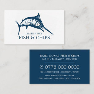 Vis- en Chip-winkelrestaurant Adverteren Visitekaartje
