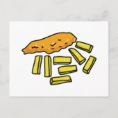 vis en chips briefkaart (Voorkant)