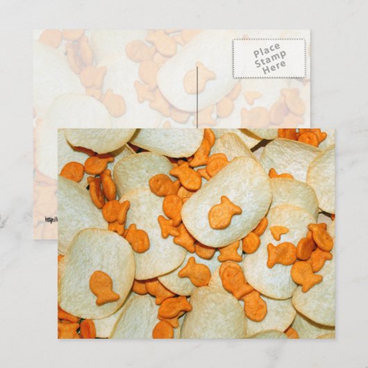 Vis en chips briefkaart (Voorkant / Achterkant)