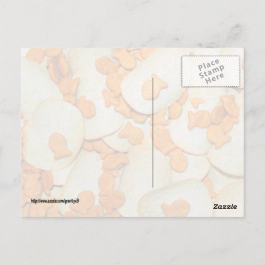 Vis en chips briefkaart (Achterkant)