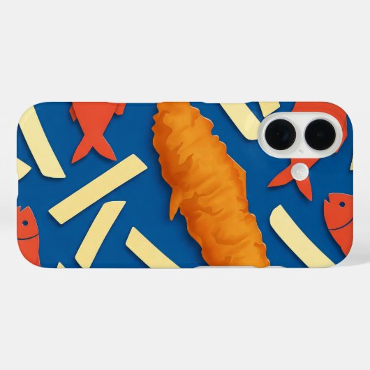 Vis en chips Case-Mate iPhone case (Achterkant (horizontaal))